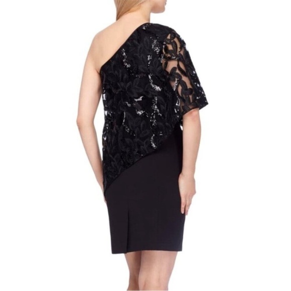 Tahari by ASL Shoulder Overlay Cocktail Dress size 8 - Picture 2 of 6